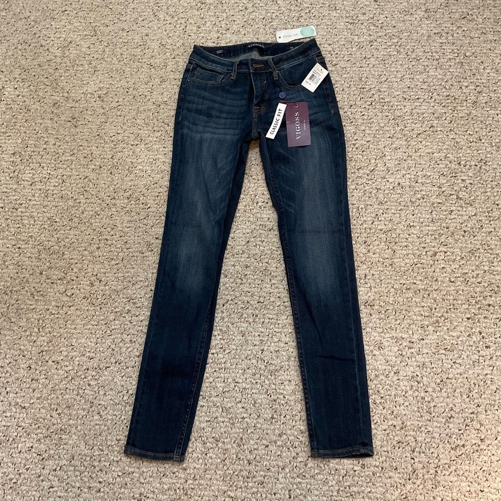 Vigoss Classic Fit Skinny Jeans - Dark Wash Size 26 NWT